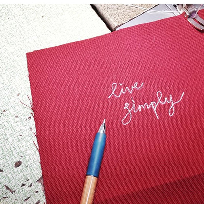 10元加購區 鑽 字 磁釦 - 化妝包/收納袋 - 棉．麻 白色