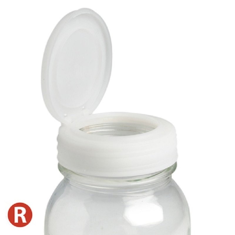 reCAP Flip-Narrow mouth white beverage cup lid - กล่องเก็บของ - พลาสติก 
