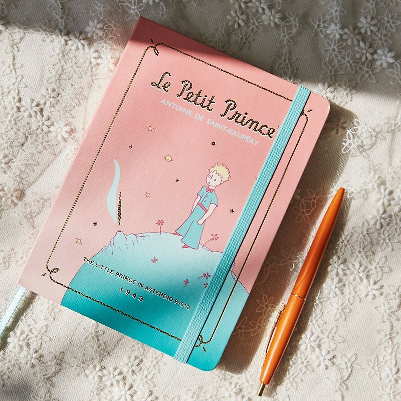 7321 Magic Series - Little Prince Ties Hardcover Notebook - B612 Planet, 73D74249 - สมุดบันทึก/สมุดปฏิทิน - กระดาษ สึชมพู