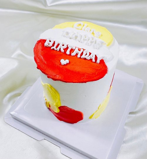 GJ.cake 調色盤*貳 色塊 抹面 韓式 生日蛋糕 客製 造型 手繪4 6 8吋 宅配
