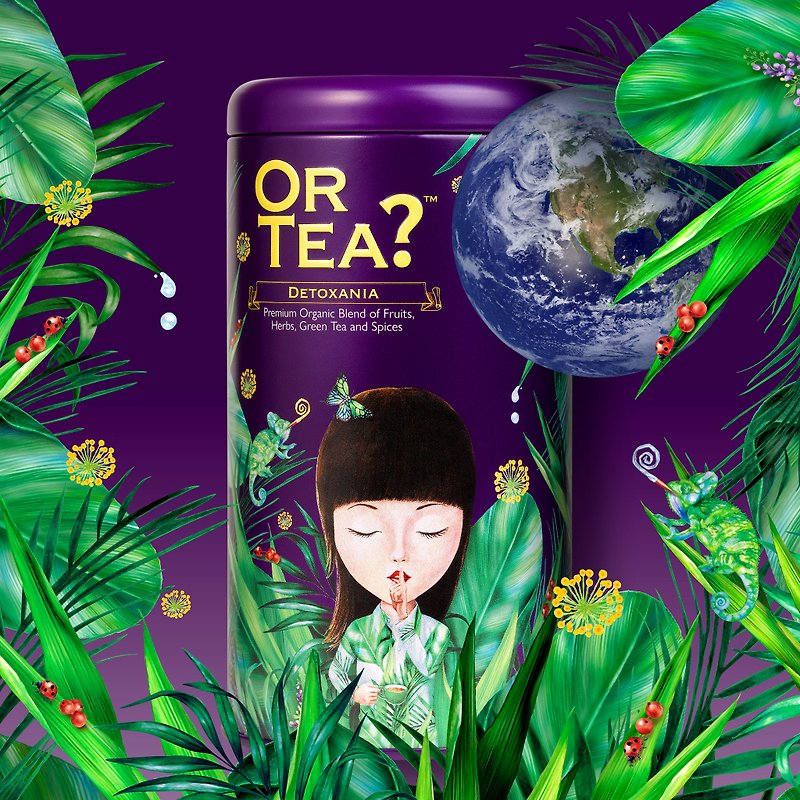 Or Tea? Organic Detoxania Tin Canister - ชา - อาหารสด สีม่วง