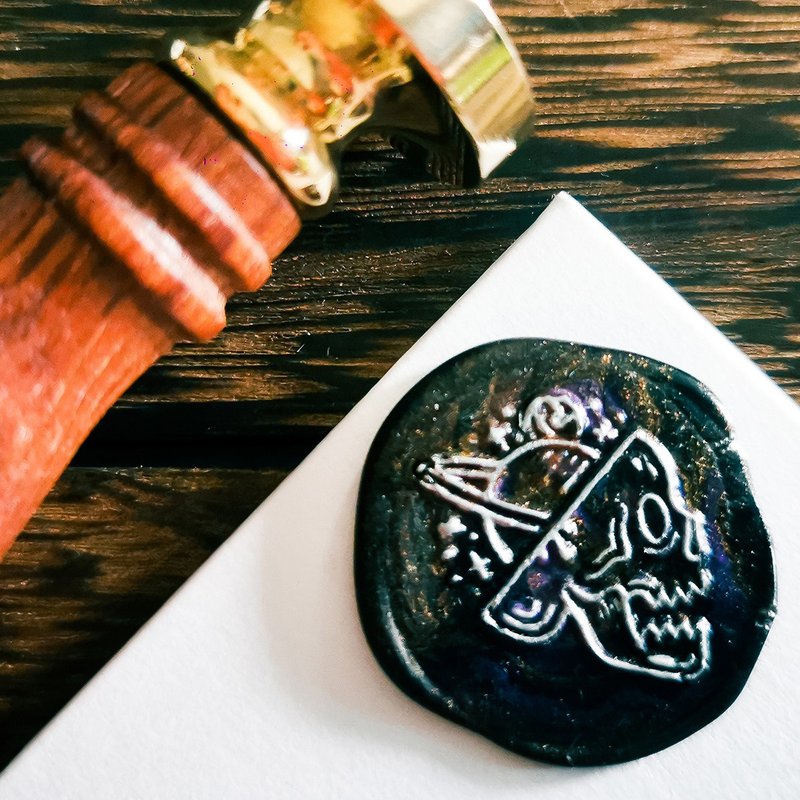 Wax Seal Stamp,Wax Seal Skull Galaxy,Wax Sealing Stamp - ตราปั๊ม/สแตมป์/หมึก - โลหะ 