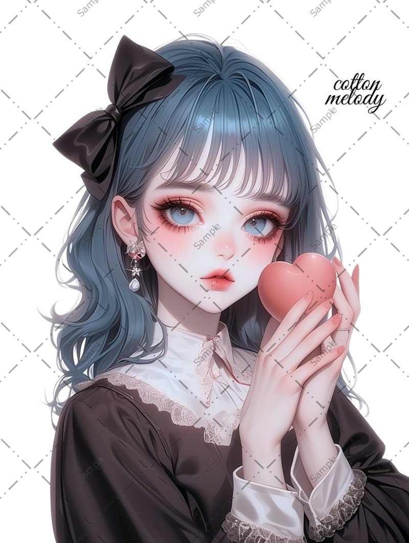 original sticker no.1231 人物ステッカー オリジナルステッカー 人物ステッカー 女の子ステッカー オリジナル人物ステッカー - 貼紙 - 紙 