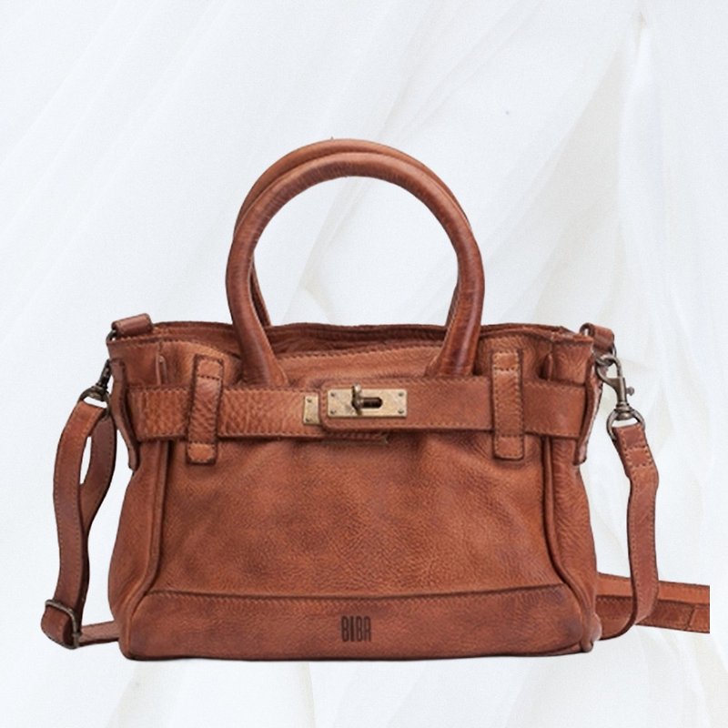 [Spain BIBA] Blossom Intellectual Elegant Birkin Bag Hand/Shoulder- Brown Brown - Messenger Bags & Sling Bags - Genuine Leather Brown