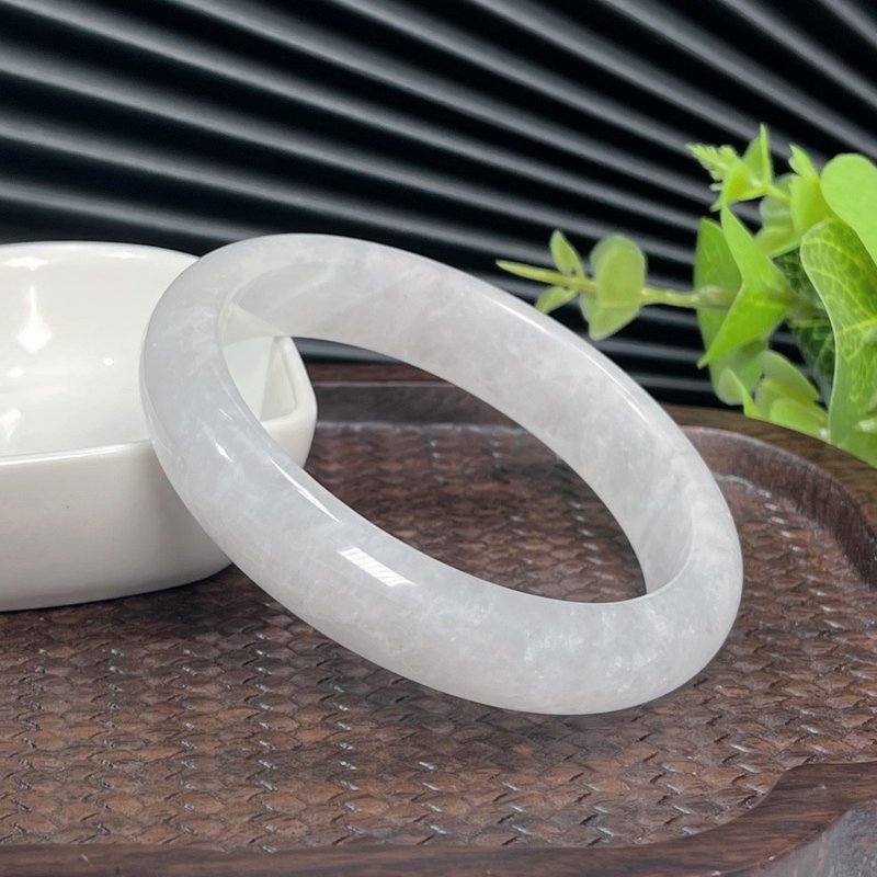 福利款 白幻影幽靈水晶手鐲59MM 白色星光異象水晶手環 招財聚財 - 手鍊/手環 - 水晶 白色