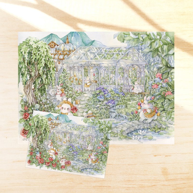 琉璃花室－A4小海報 / A6明信片 - 卡片/明信片 - 紙 