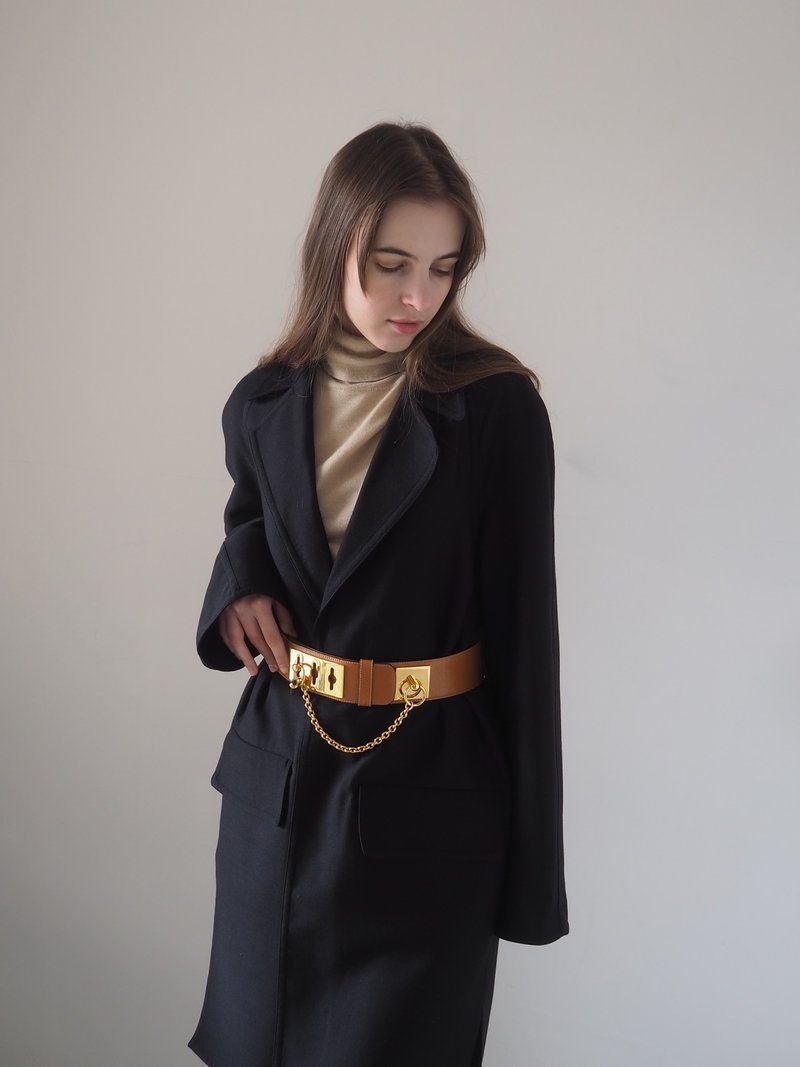 CELINE セリーヌ ガンチーニ ベルト 75 ブラウン ゴールド ヴィンテージ - 皮帶/腰帶 - 真皮 咖啡色