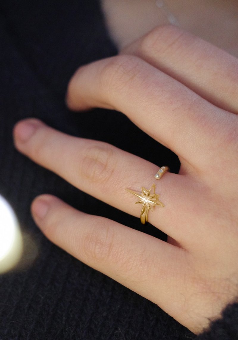 Polaris Ring - Gold - General Rings - Sterling Silver Gold