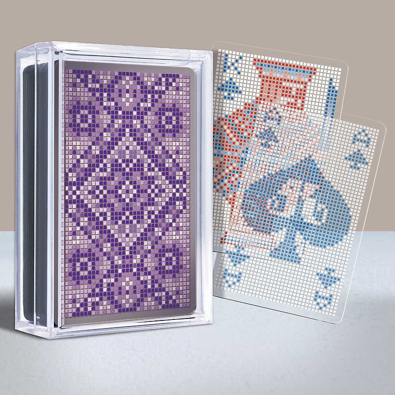 【ROYAL】Transparent Mosaic Playing Cards - Purple - บอร์ดเกม - พลาสติก หลากหลายสี