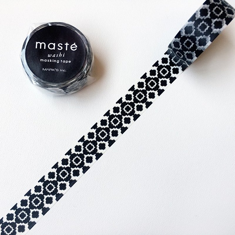 Mastee and paper tape Multi Pattern [Bohemian (MST-MKT187-BK)] - Washi Tape - Paper Black