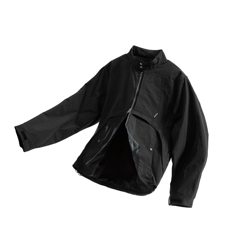 立領夾克 戶外機能防風保暖石墨烯內裡外套 - 男夾克/外套 - 其他材質 灰色