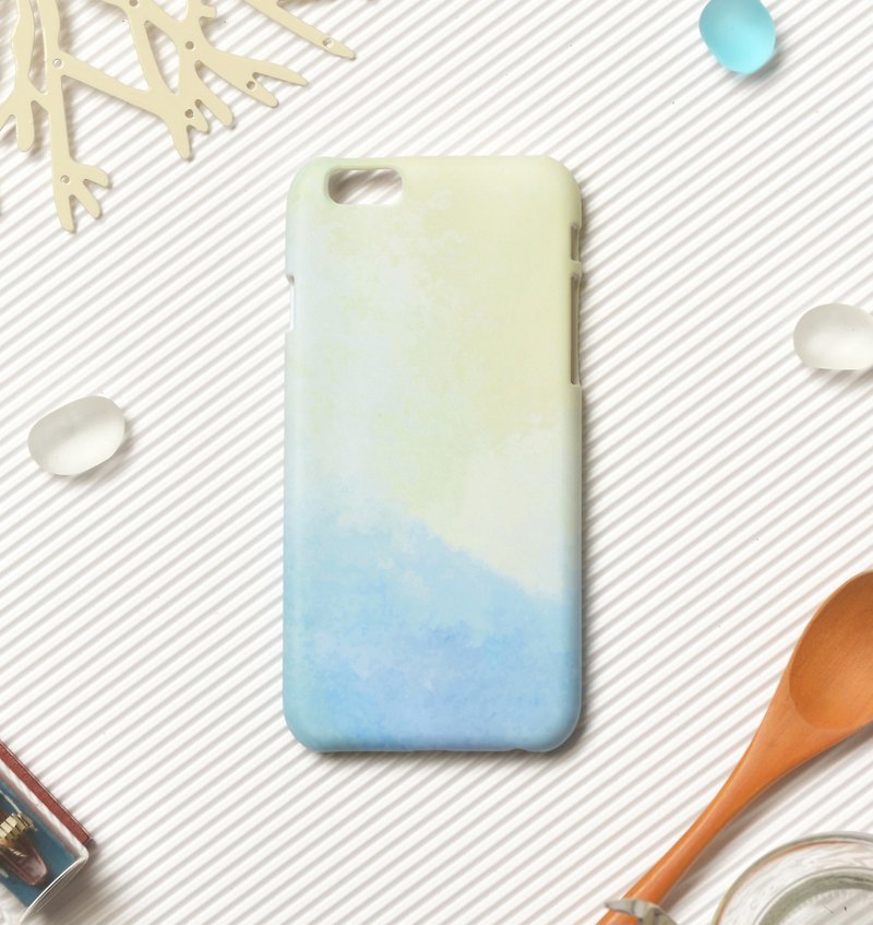 沉碧澄光-iPhone原創手機殼/保護套 - 手機殼/手機套 - 塑膠 藍色