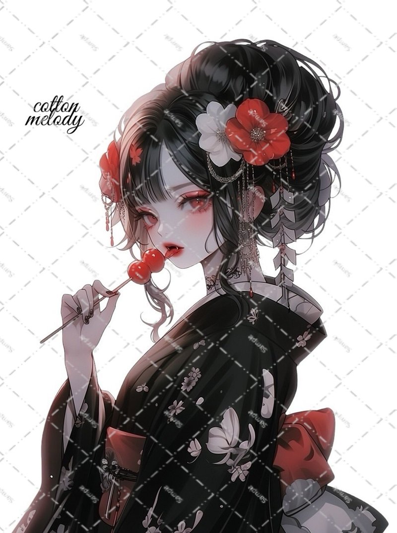 original sticker no.2159 人物ステッカー オリジナルステッカー オリジナル人物ステッカー 装飾ステッカー cotton melody - 貼紙 - 紙 