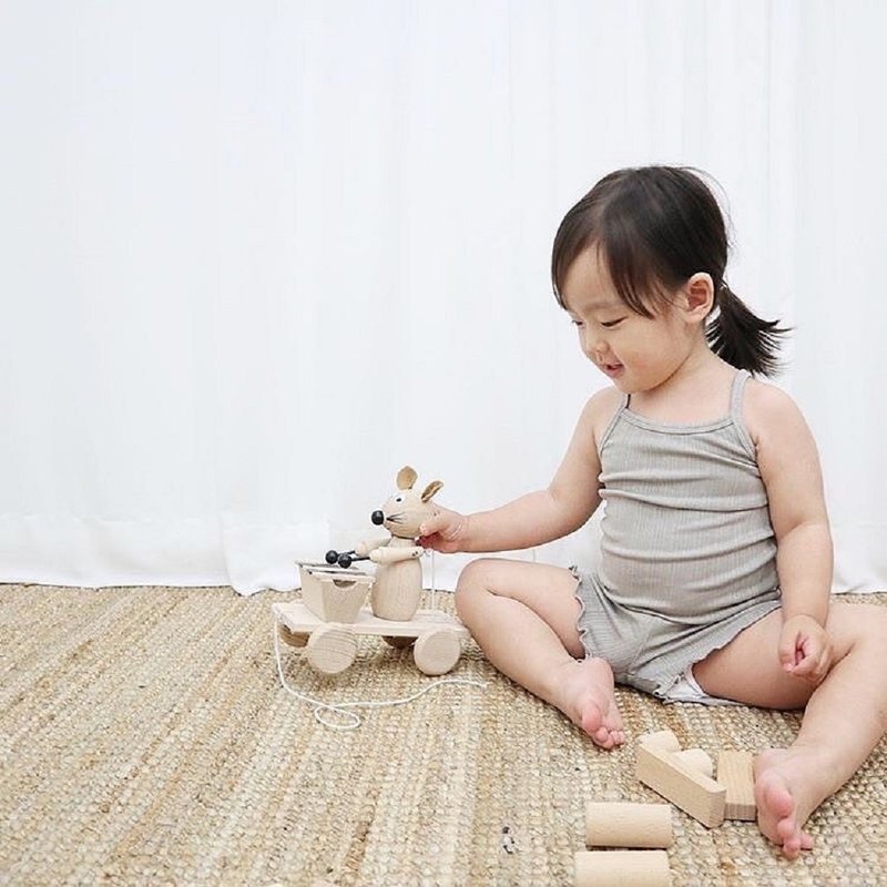 韓國細肩帶荷葉邊下擺彈力舒適居家服套裝 Petit Set - 男/女童裝 - 其他材質 