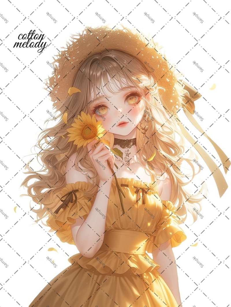 original sticker no.1730 人物ステッカー オリジナルステッカー 人物ステッカー 女の子ステッカー オリジナル人物ステッカー - 貼紙 - 紙 