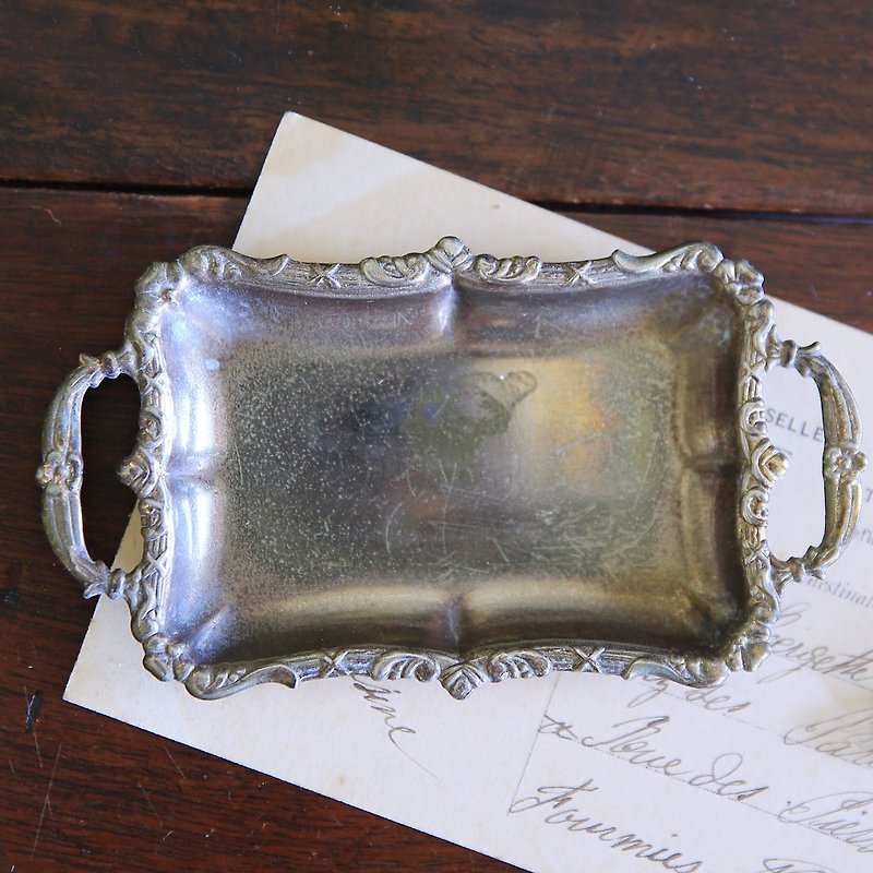 French antique carved silver plate No.2 metal tray - อื่นๆ - โลหะ สีเงิน