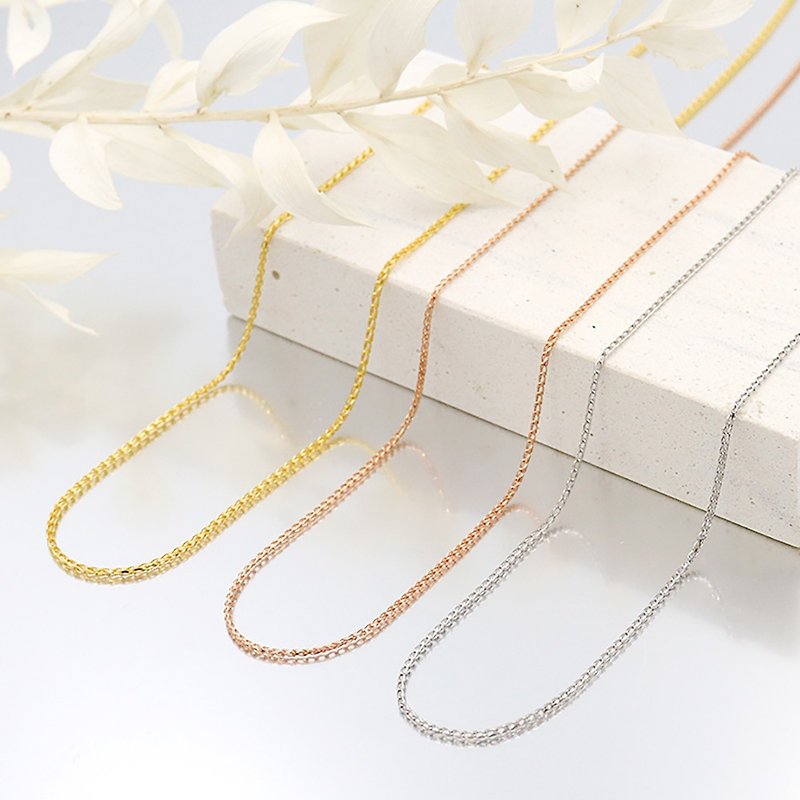 Kimura light jewelry / 18K gold / Chopard chain - Necklaces - Precious Metals Multicolor