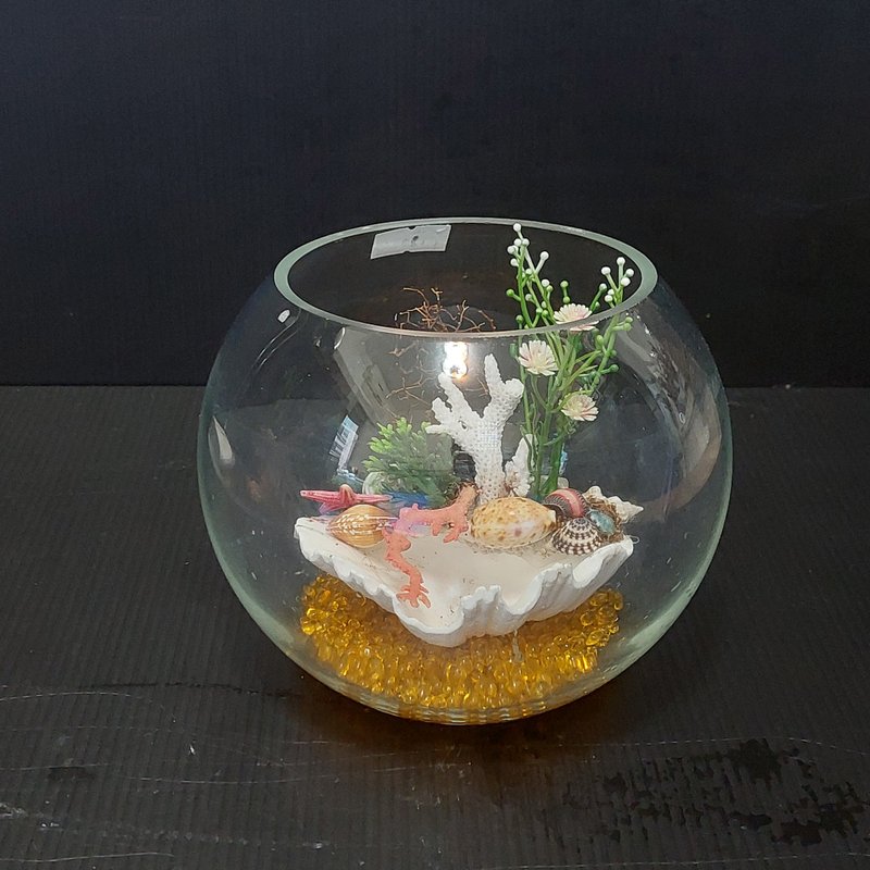 魚缸 珊瑚海景、流木水草 組合造景 AM-001-XS -01  5吋 - 其他 - 玻璃 