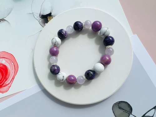 Lica Accessories 紫龍晶紫雲母薰衣草紫水晶白松石設計款手鏈