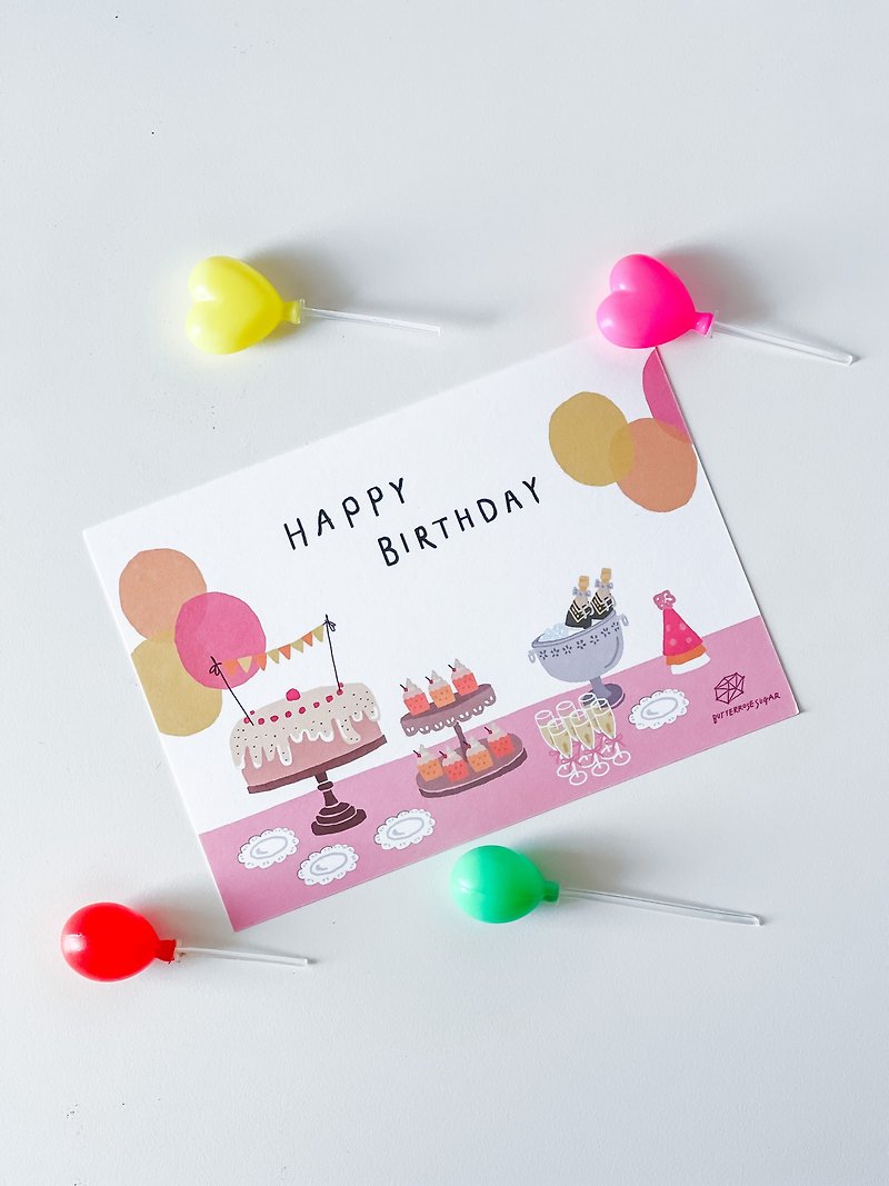 postcard // happy birthday // - Cards & Postcards - Paper Orange
