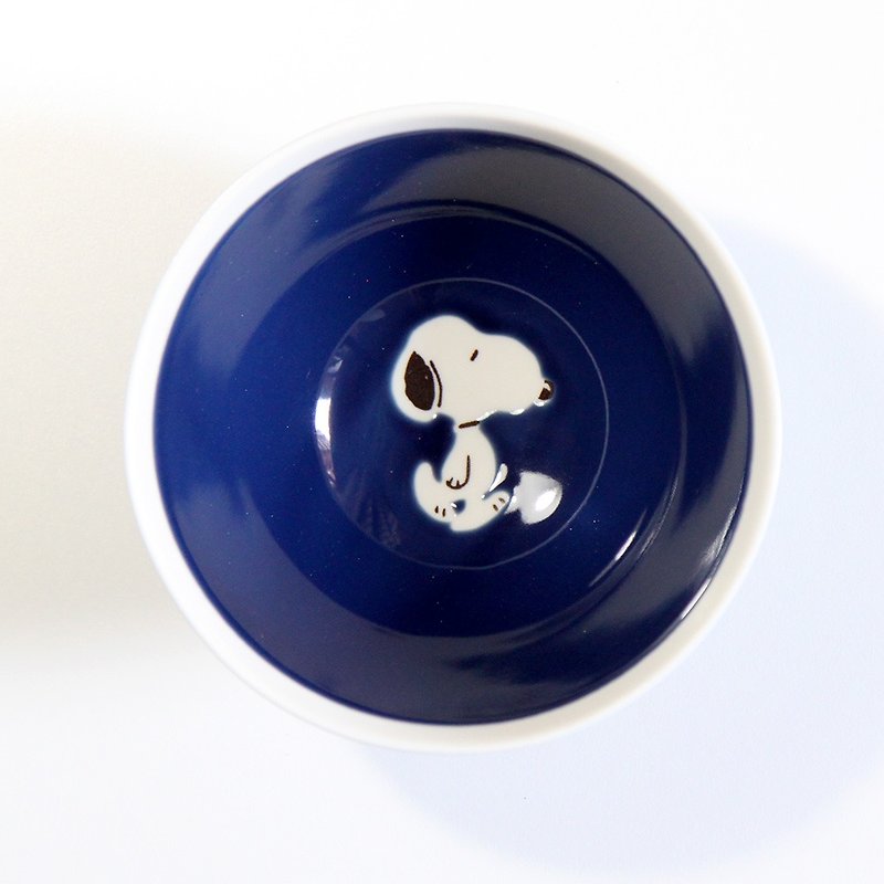 [Mother's Day/Free Shipping/Special Offer]SNOOPY Snoopy-Simple Series Bowl 1 Pack (Blue) - Plates & Trays - Pottery Blue