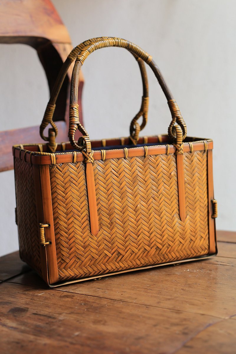 Bamboo series | Handbags, tote bags, drawstring inner pockets | Storage for picnics and tea sets | Baked color - Handbags & Totes - Bamboo 