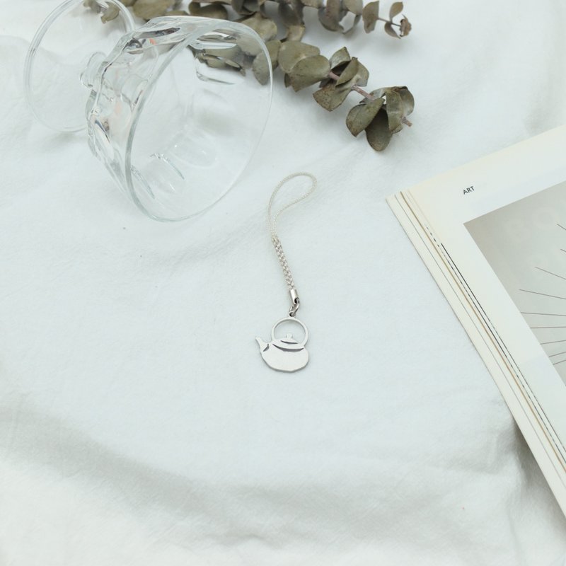 Uji Charm - Teapot - Phone Accessories - Other Metals 