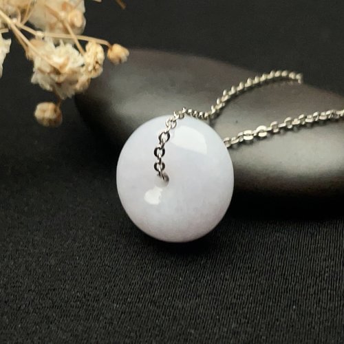 瓔珞珠寶盒 E.L.Jewelry Box 冰糯種翡翠平安扣項鍊 | 天然緬甸玉翡翠A貨