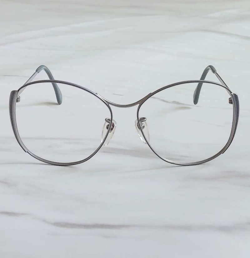 Antique glasses West Germany Zeiss arc fog gray mirror metal frame popular era - Glasses & Frames - Other Metals Gray