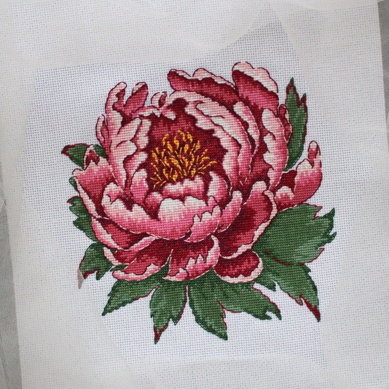 Cross stitch pattern Peony, PDF xstitch chart Flower - 其他數位設計 - 其他材質 
