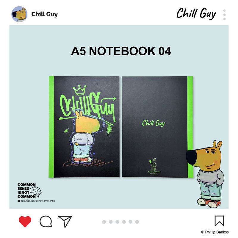 Chill Guy A5 記事簿 04 - 筆記本/手帳 - 紙 