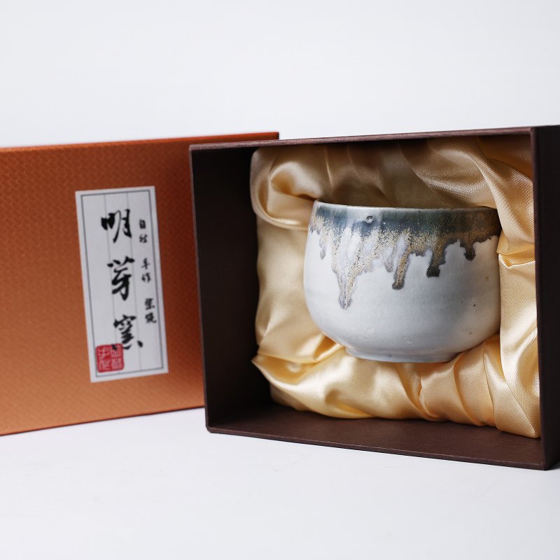 明芽窯 | 柴燒 靜見暮雪 灰 藍 金嶺雪融 水杯 陶杯 茶杯禮盒 H12 - 茶壺/茶杯/茶具 - 陶 灰色
