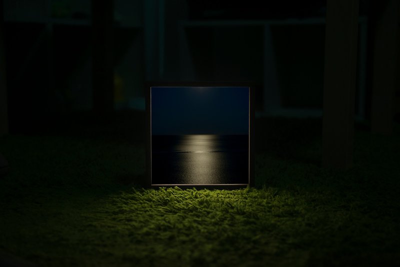 Lighto光印樣  Mini燈箱  黑暗月光(aPo) - 畫框/相架  - 木頭 藍色