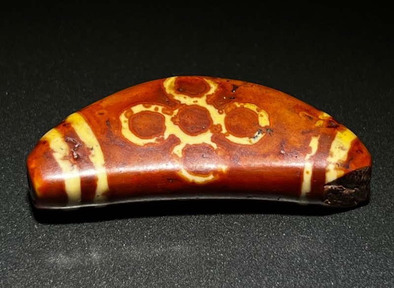 五眼羊角老天珠 老天珠 西藏羊角紅天珠 西藏 藏傳 老線珠 山奇藝 - 頸鏈 - 玉石 多色