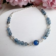 シトリン　アクアマリン　ブルーレース　ブレスレット ブルー石アクアマリンイエローシトリン 14Kゴールド天然