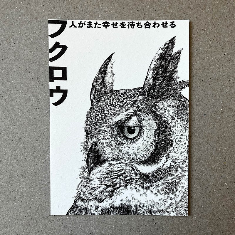 Owl Thick Pound Card - Cards & Postcards - Paper Black
