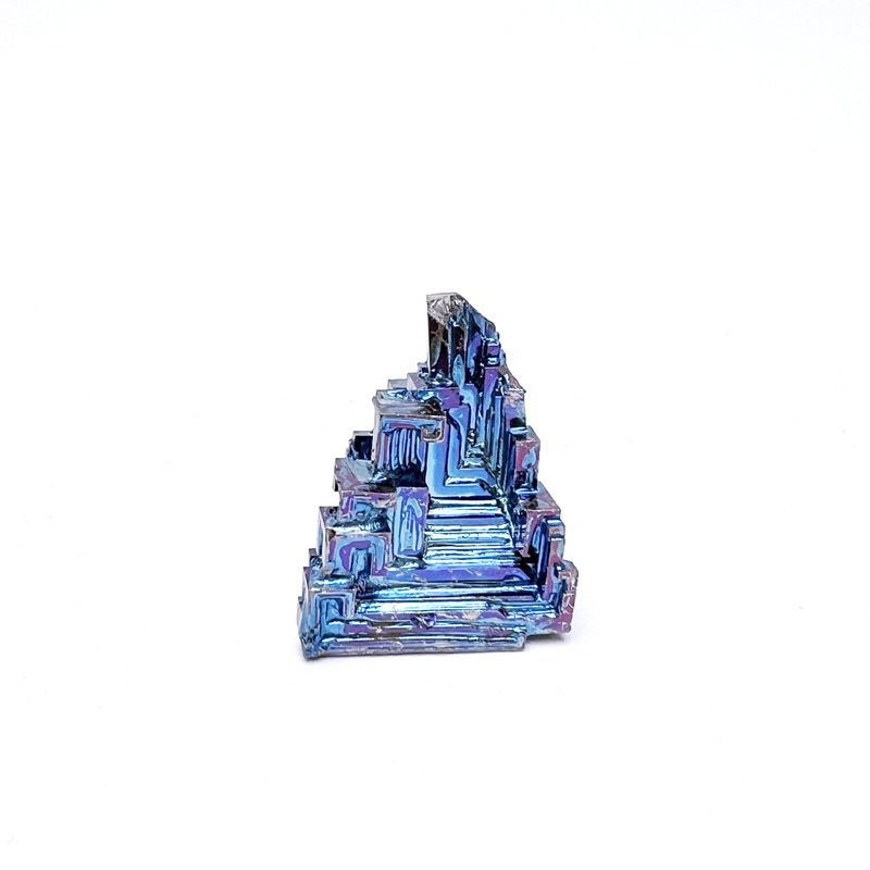 ladder. One Picture One Object Healing and Transformation Rainbow Metal Color l Bismuth Mineral Blue Bismuth Mineral l - Items for Display - Precious Metals Blue