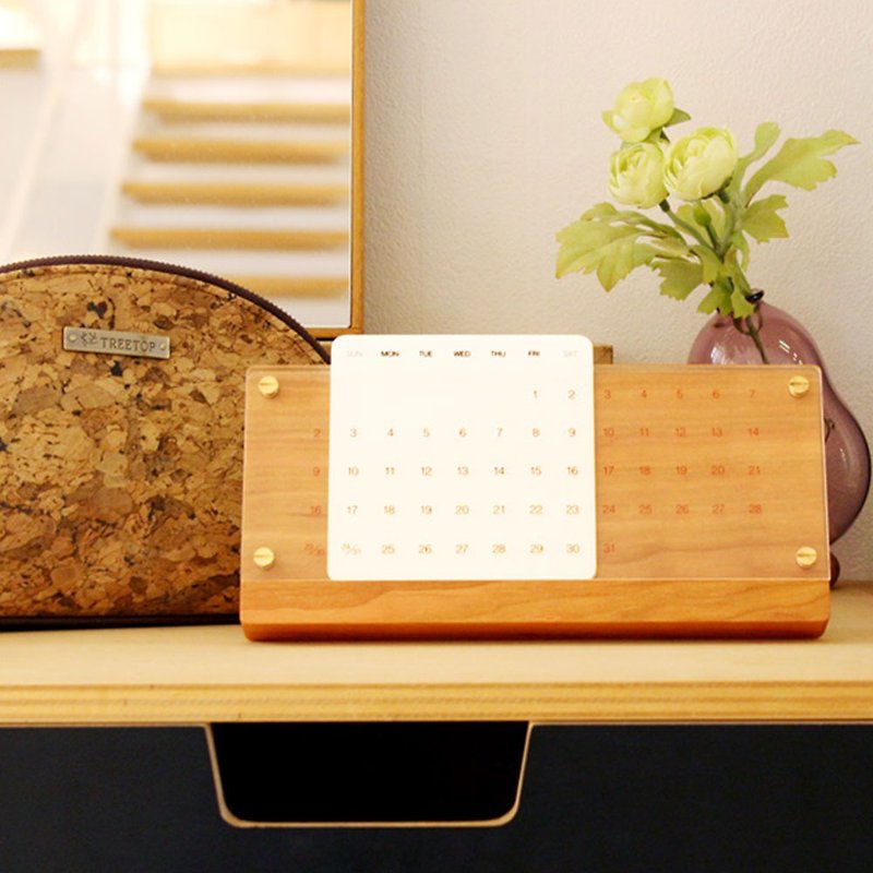 【In Stock】Log Eternity Desk Calendar - กล่องเก็บของ - ไม้ สีนำ้ตาล