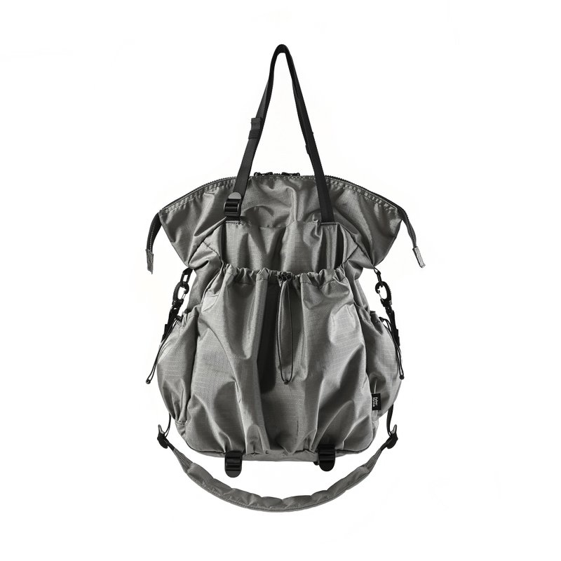 TRAVR 2-3Way Omnidirectional Tote Bag Gray - กระเป๋าแมสเซนเจอร์ - ไนลอน สีเทา