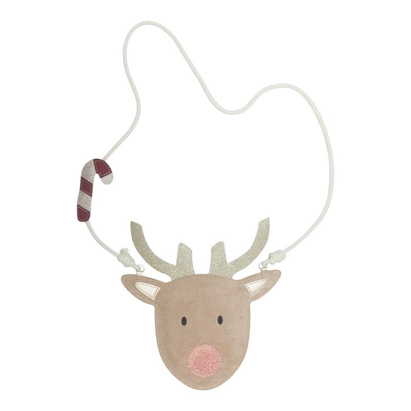 [Christmas Gift Box] British Mimi & Lula AW24_Xmas Christmas Reindeer Side Bag - กระเป๋าสะพาย - เส้นใยสังเคราะห์ 