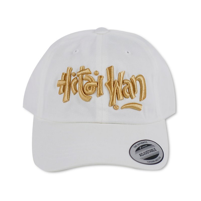 Taiwan peak cap│Hi Taiwan style cap-white - หมวก - ผ้าฝ้าย/ผ้าลินิน ขาว