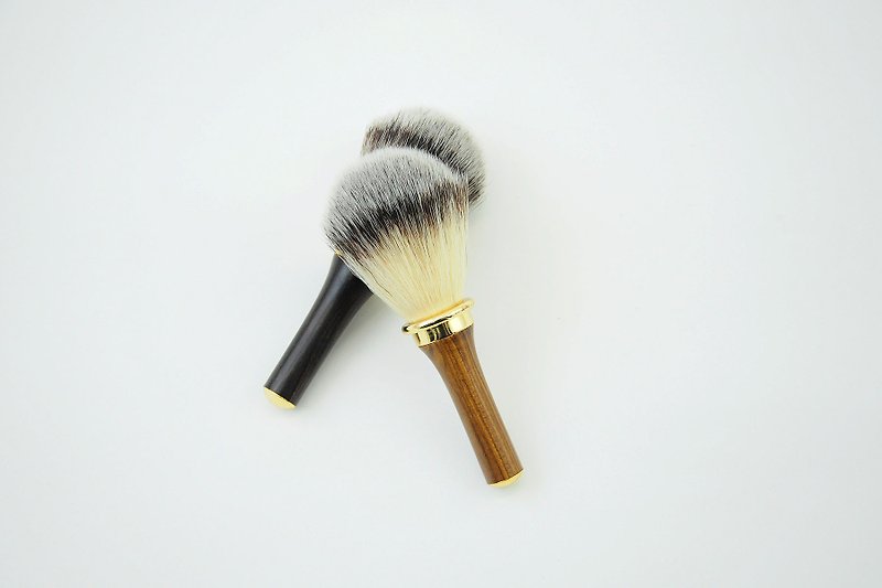 【Log Brush-Pistacia Pistacia. Black Pistacia. Red Beech】 - Makeup Brushes - Wood Brown