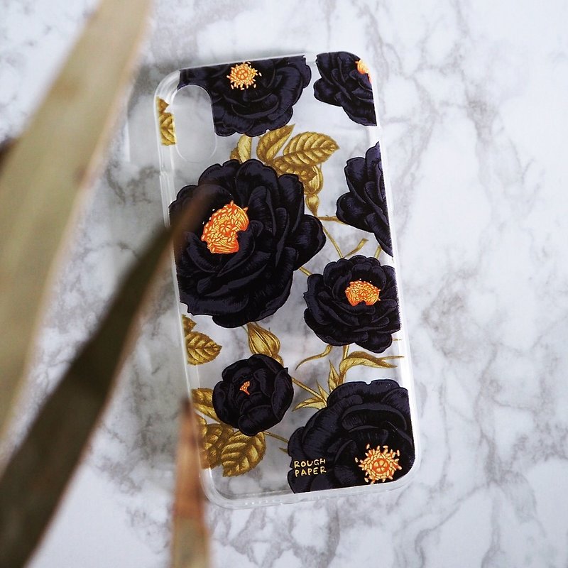 Dark rose UV printing iPhone case - เคส/ซองมือถือ - พลาสติก หลากหลายสี