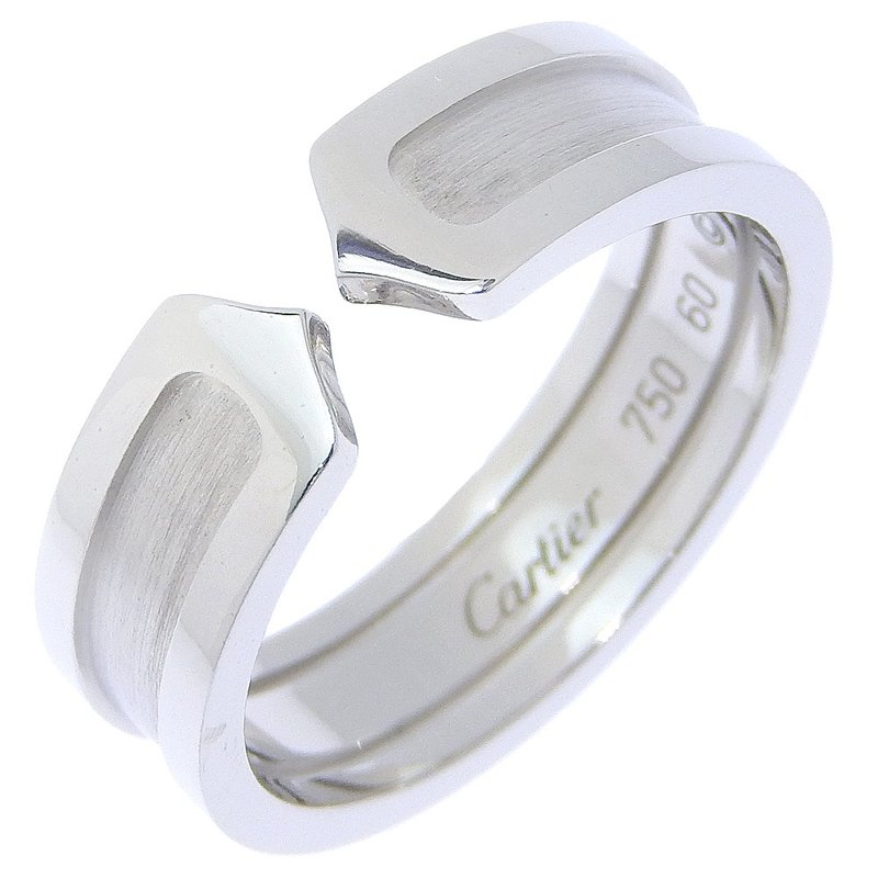 【日本直送】カルティエ CARTIER C2 20号 リング・指輪 K18WG 約8.9g メンズ【中古】 - 戒指 - 貴金屬 銀色