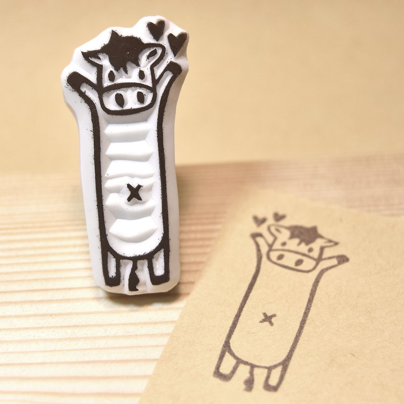 Niuniu Xiaoma handmade rubber stamp - ตราปั๊ม/สแตมป์/หมึก - ยาง สีกากี