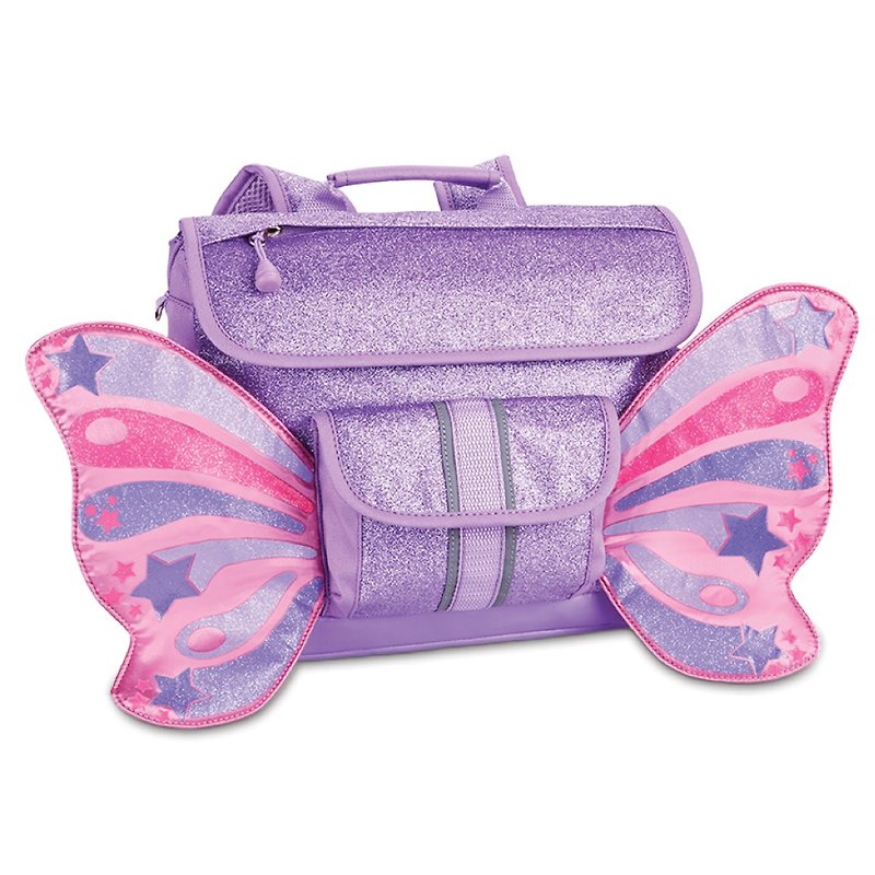 美國Bixbee飛飛童趣系列-粉紫閃閃蝴蝶小童背包 - 其他 - 聚酯纖維 紫色