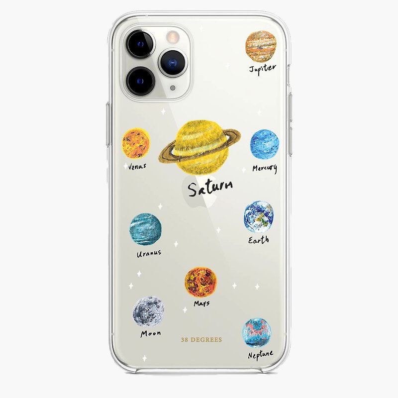 iPhone 11 pro max Saturn 電話ケース フリーレタリング - スマホケース - プラスチック 多色