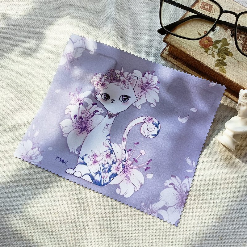 【好喵】擦拭布/眼鏡布/拭鏡布-百合小女王 - 眼鏡盒/眼鏡布 - 聚酯纖維 