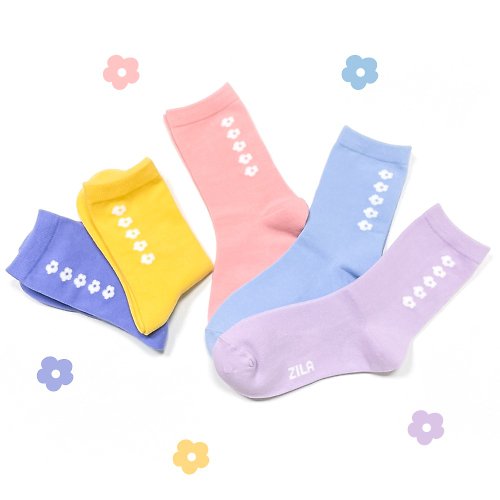 ZILA SOCKS | 台灣織襪設計品牌 拾蕊小花女襪