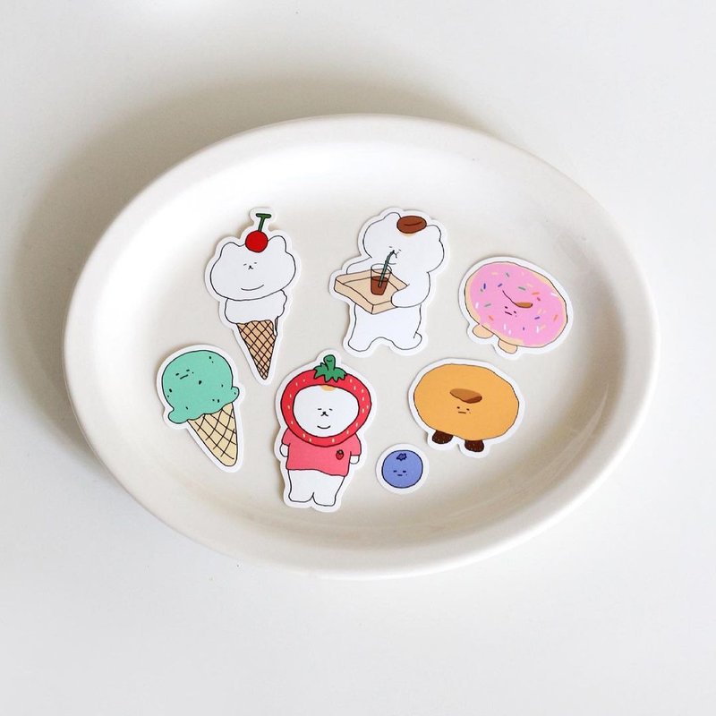 Paper Stickers Multicolor - [3 MONTHS official agent] Yozai donut sticker set